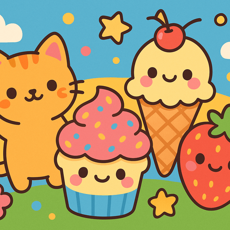 Kawaii coloring pages