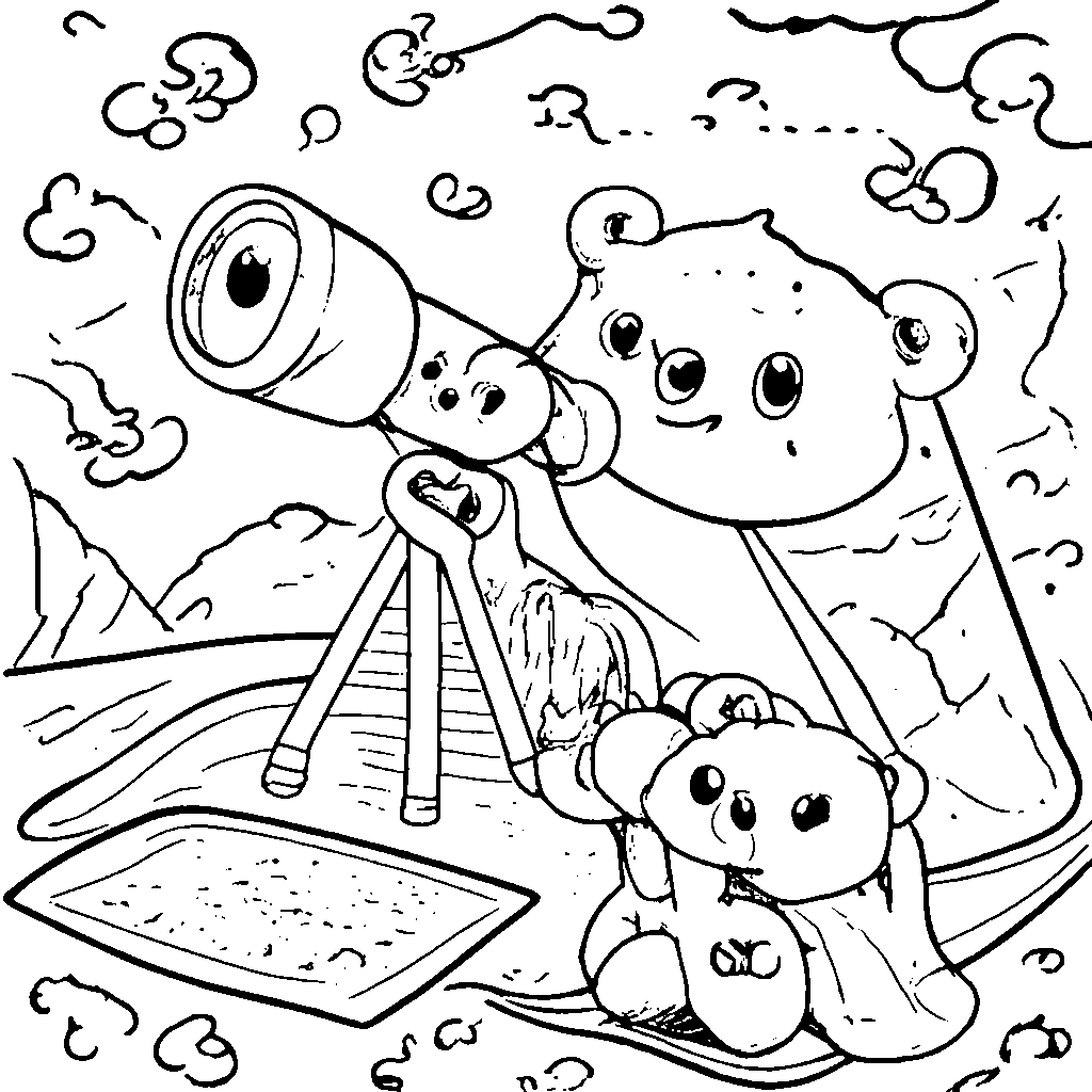 Adorable Bear Coloring Page for Kids