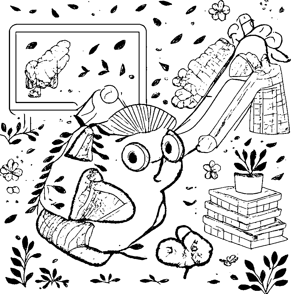 A Curious Hedgehog Wearing Glasses and a Tiny Backpack