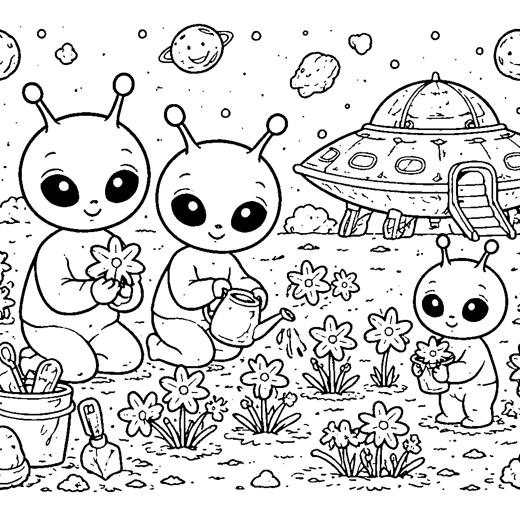 Family of Friendly Aliens