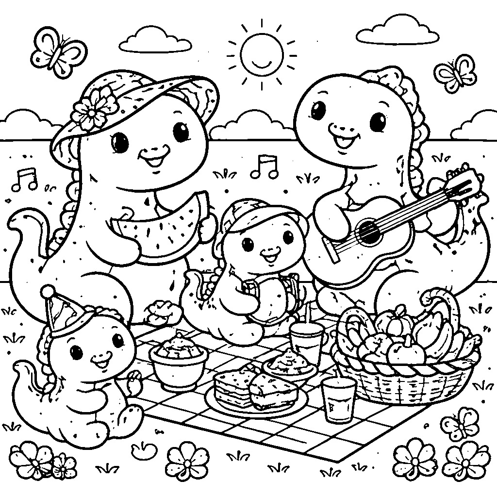 Friendly Dinosaurs Picnic