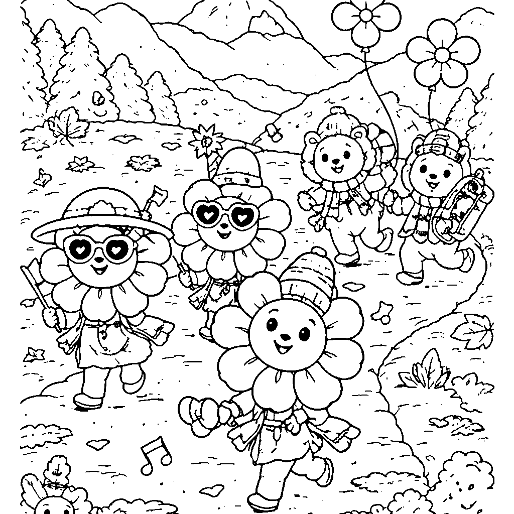 Flower Parade with Animal Friends