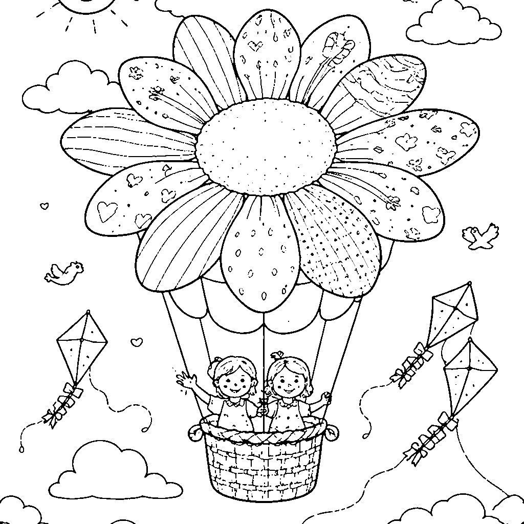 Flower-Shaped Hot Air Balloon