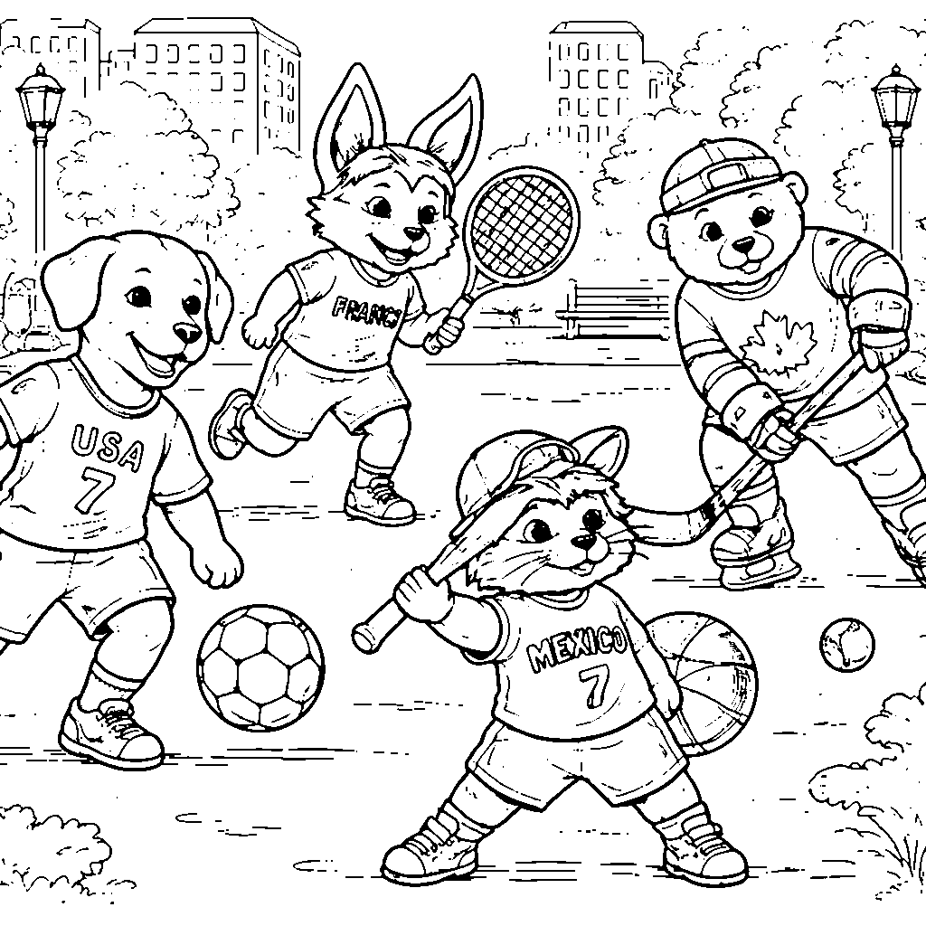 Playful Animals Playing Sports