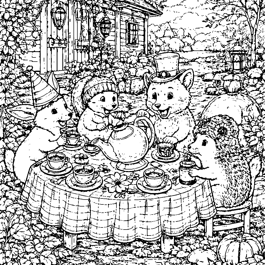 A Merry Band of Forest Animals Tea Party