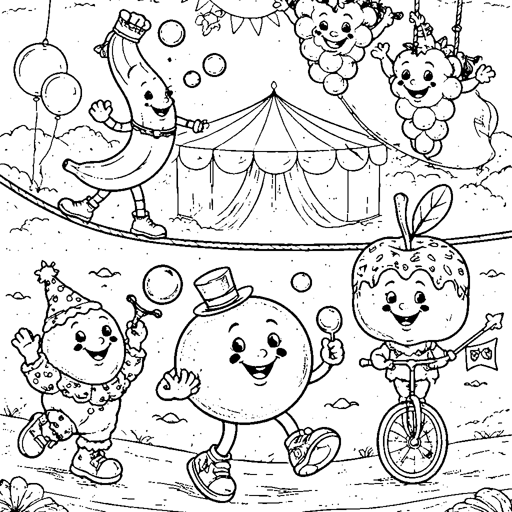 Playful Fruit Circus
