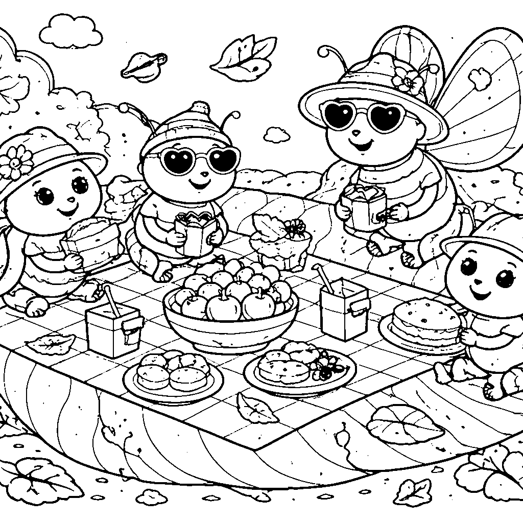 Playful Insects Picnic