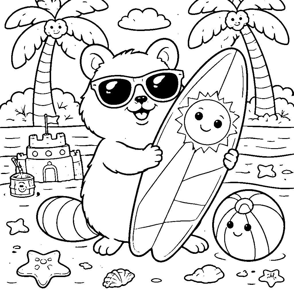 Quirky Quokka Wearing Sunglasses