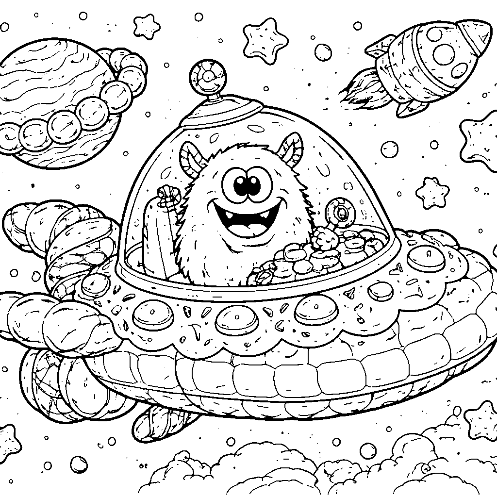 Silly Monster Spaceship Pilot