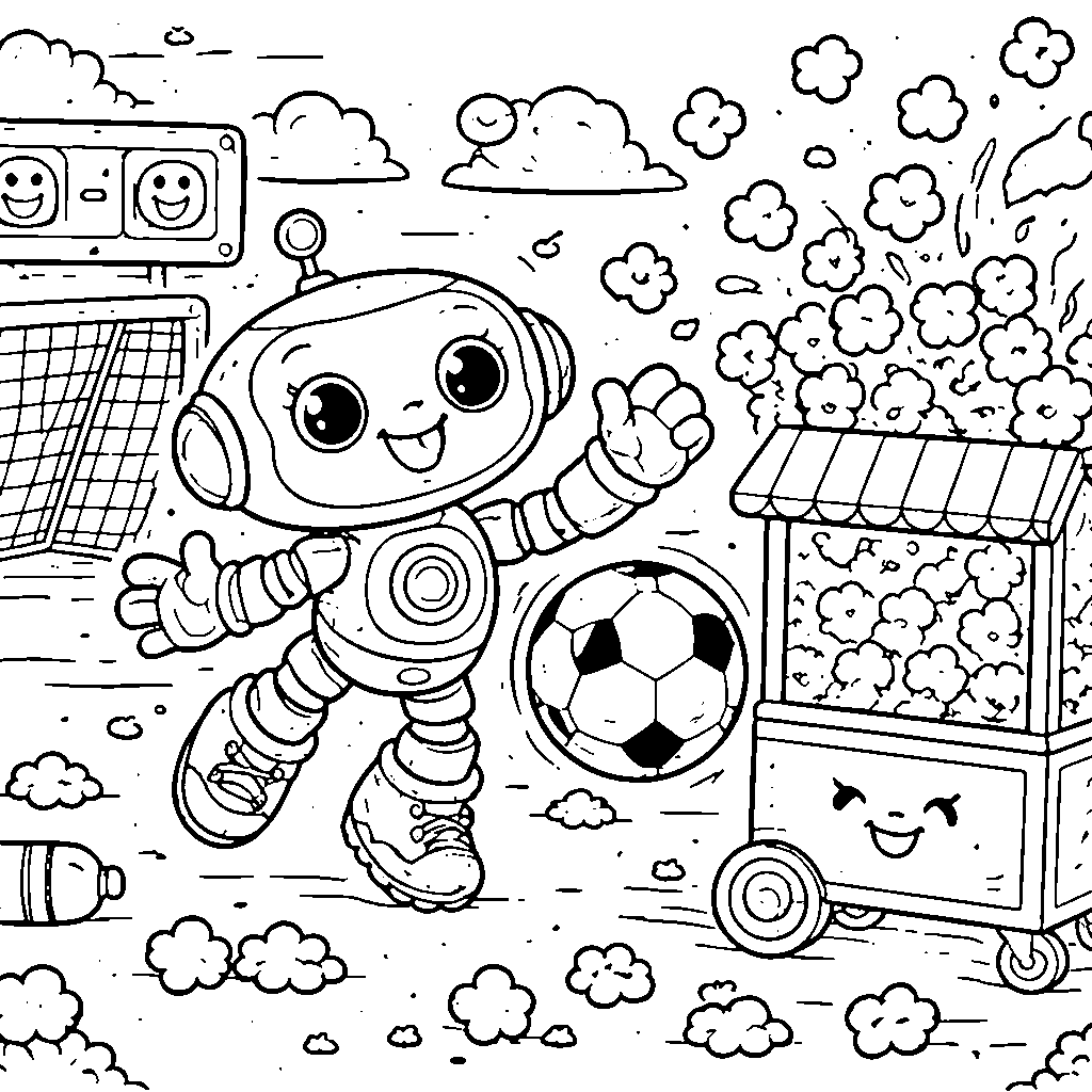 Soccer Robot Practicing Tricks