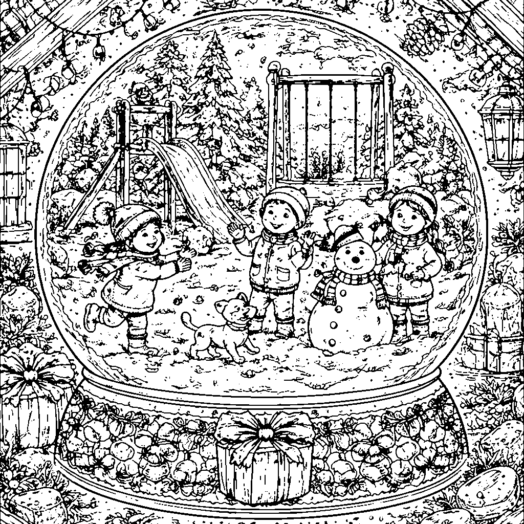 Colorful Playground Adventure Coloring Page