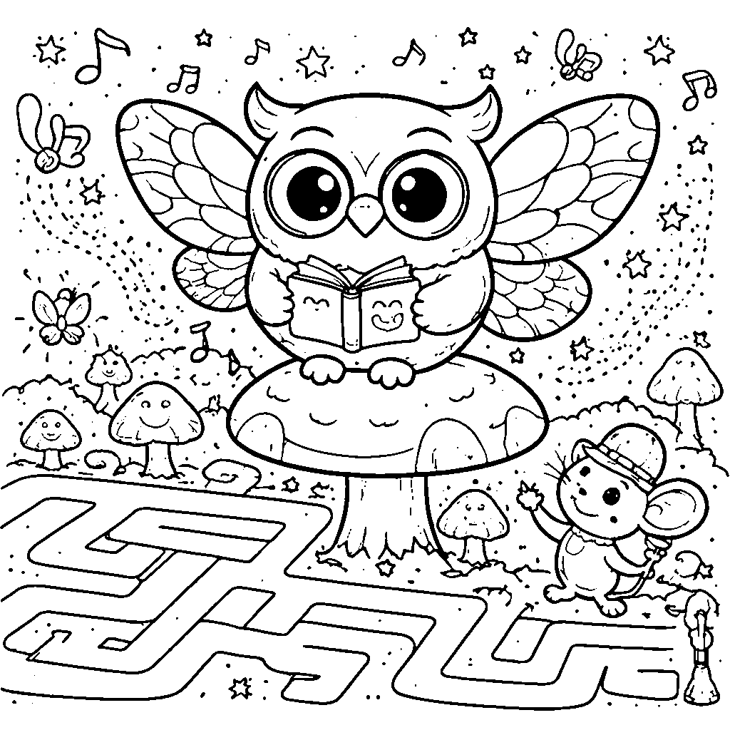 The Wise Old Owl Coloring Adventure