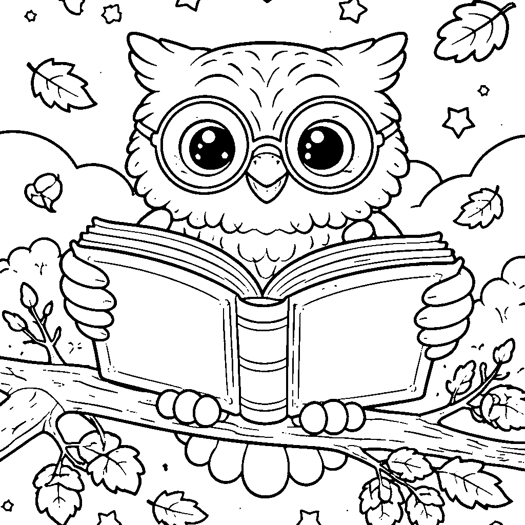 A Wise Old Owl Wearing Glasses