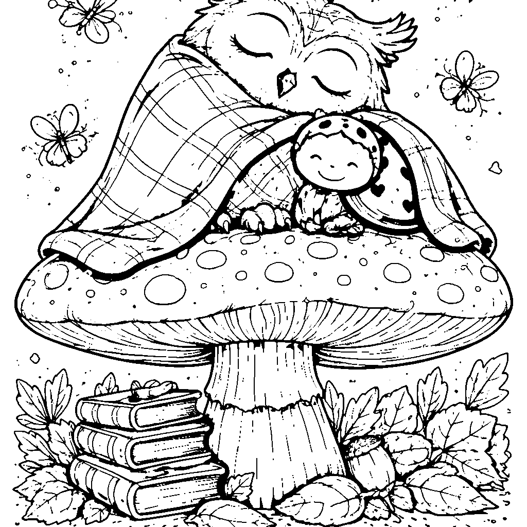 Colorful Wise Owl Coloring Page for Kids
