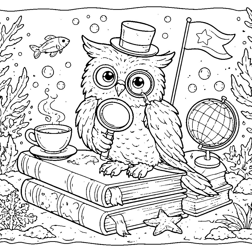 Color Your Imagination with a Wise Owl