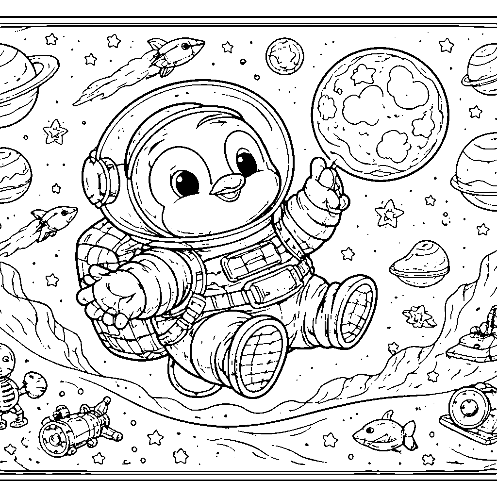 Adventurous Space Penguin