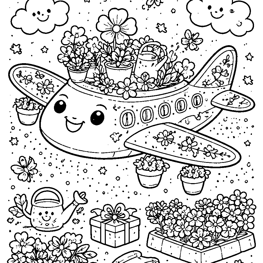 Soar High with Our Airplane Coloring Page!