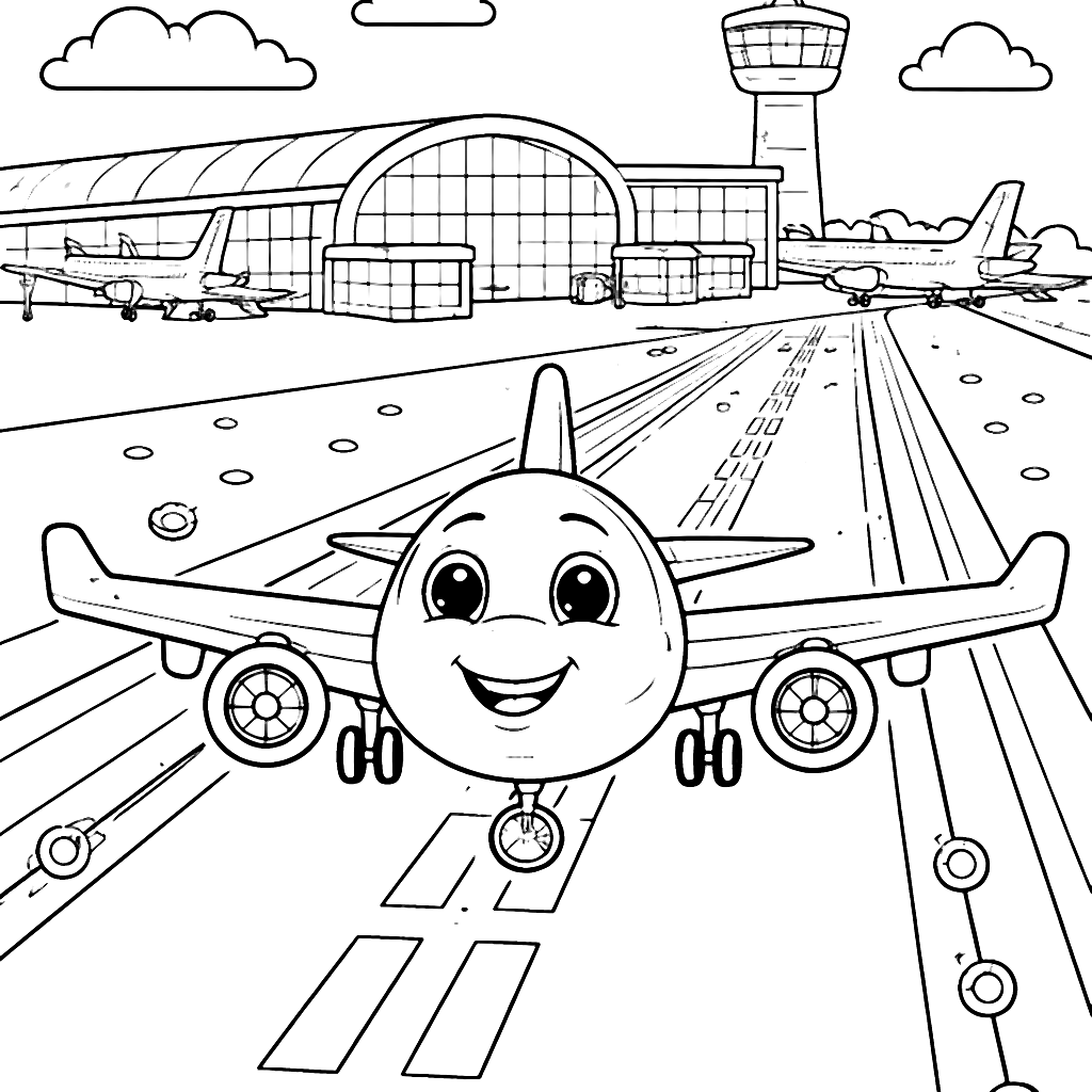 Airplanes Coloring Page - Ready for Takeoff Fun