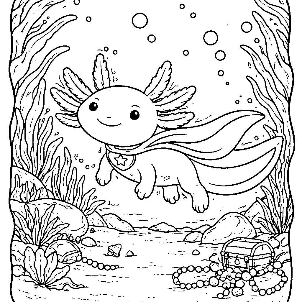 Axolotl Coloring Page