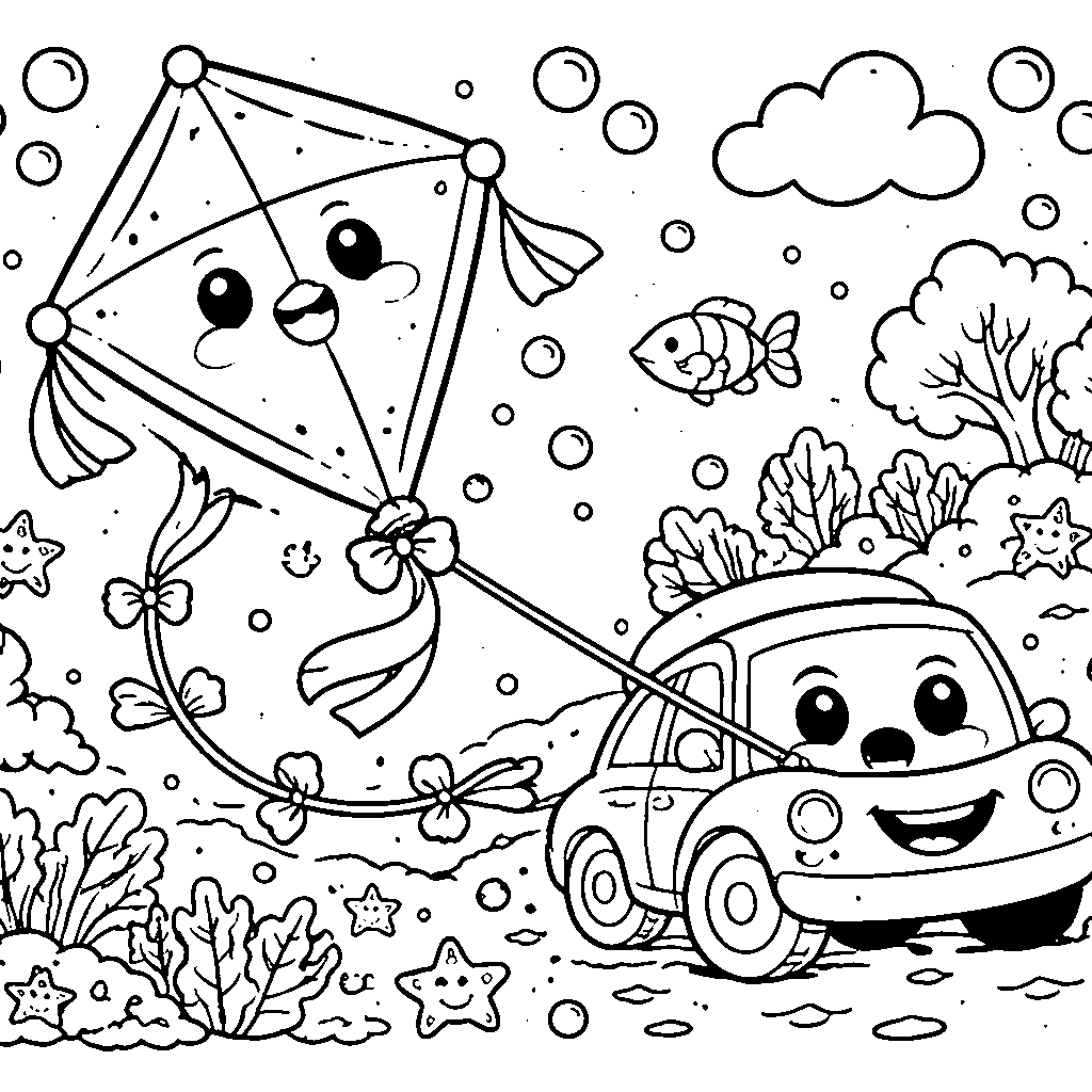 Rev Up Your Imagination with Our Colorful Car Coloring Page!
