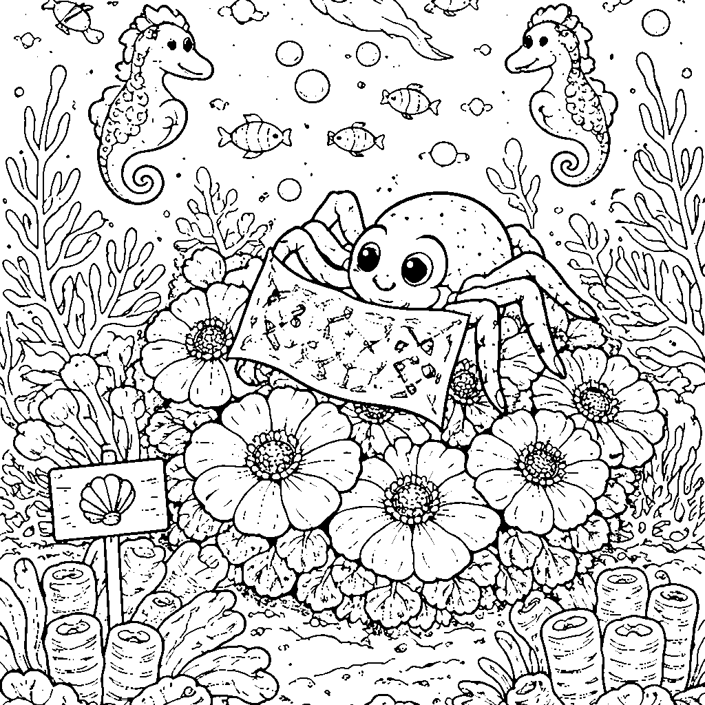 Coral Flowers Coloring Fun for Kids