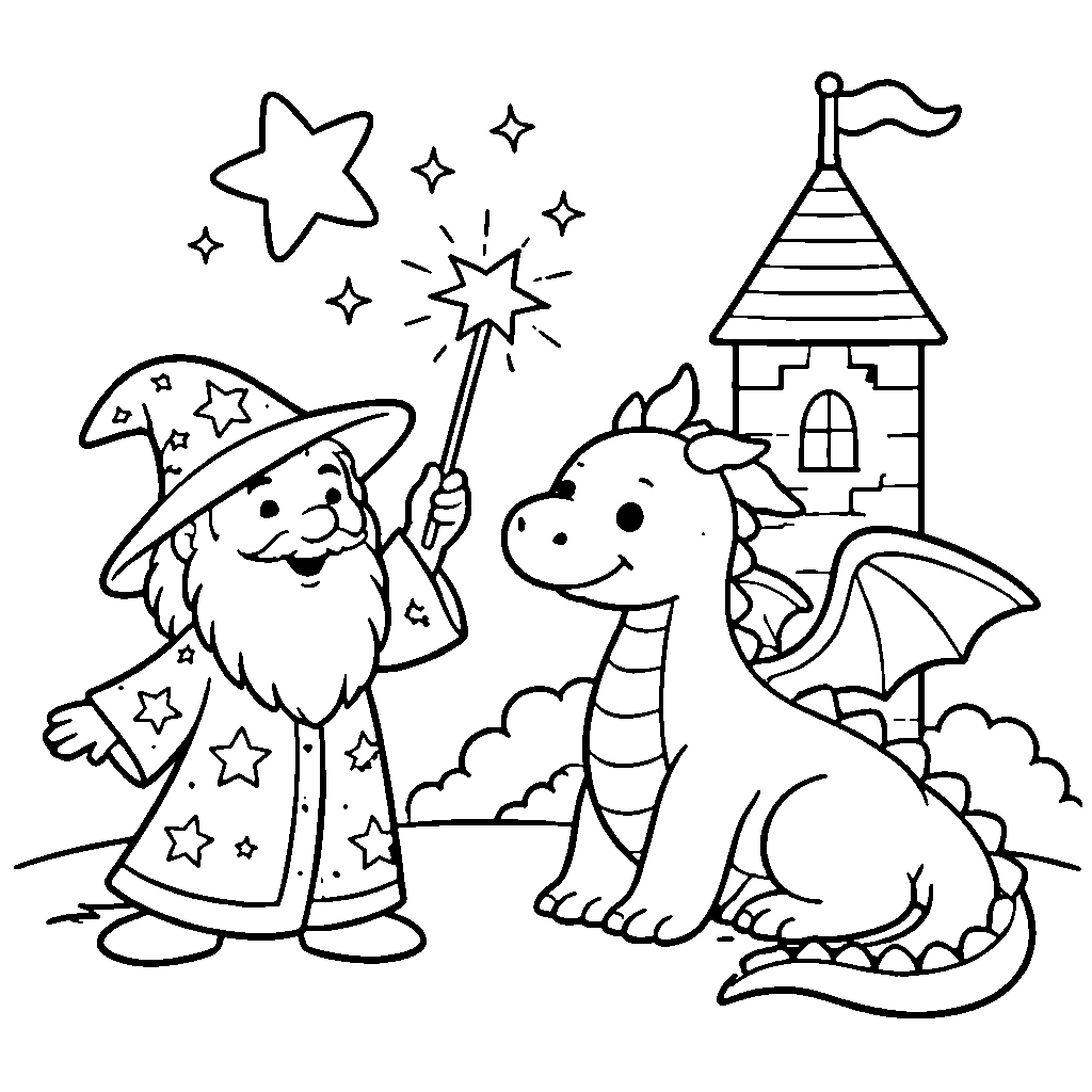 Wizard with a Magic Wand