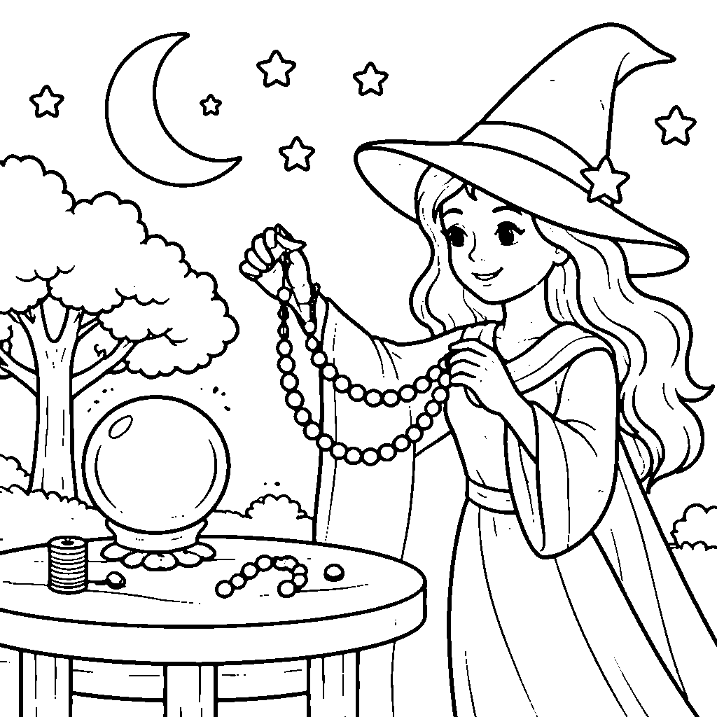 The Sorceress with Beads