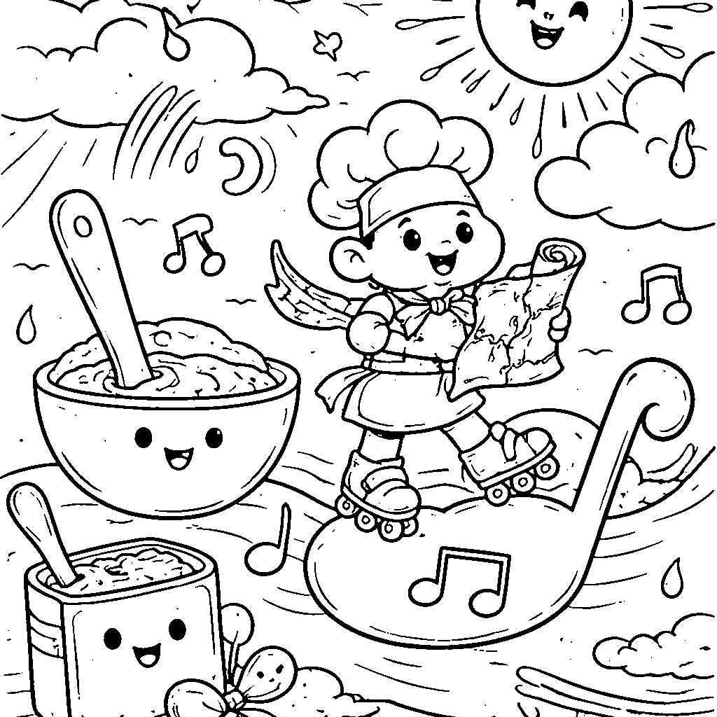 Dancing Chef Coloring Fun for Kids