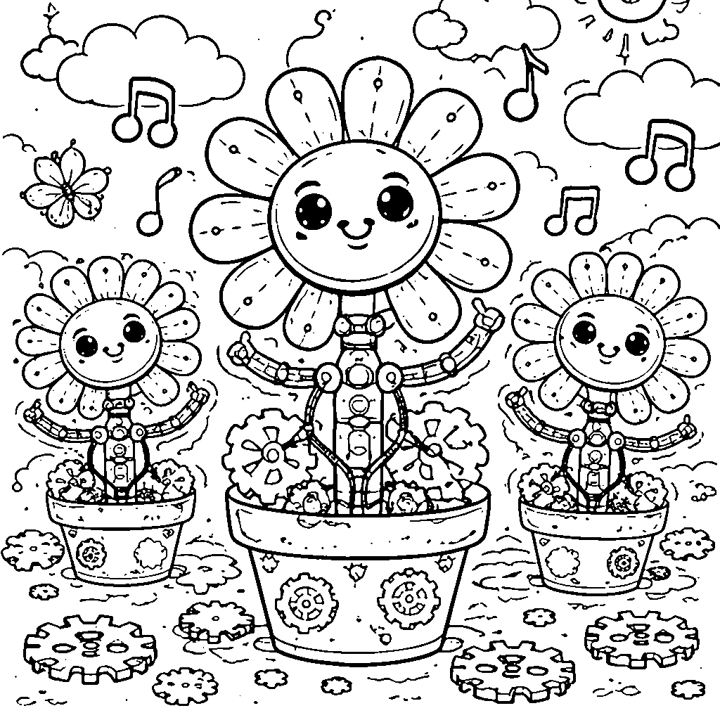 Dancing Flower Robots