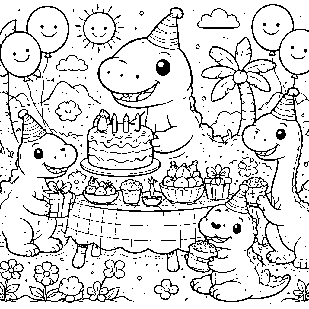 Dinosaur Garden Party