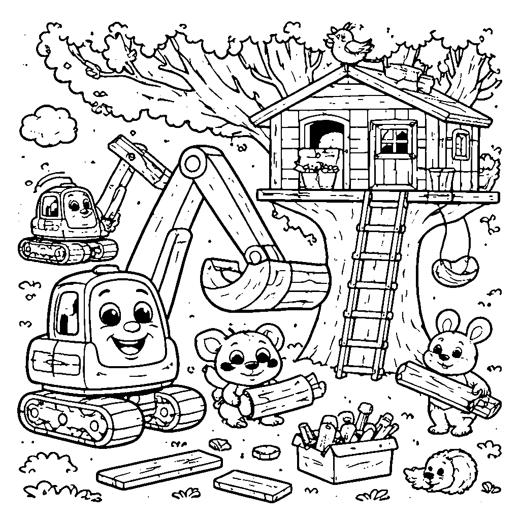 Excavator Treehouse Builder