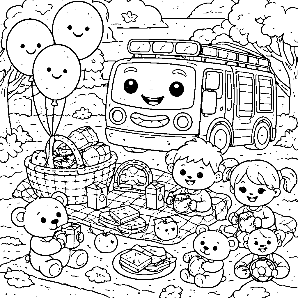 Fire Truck Picnic Party