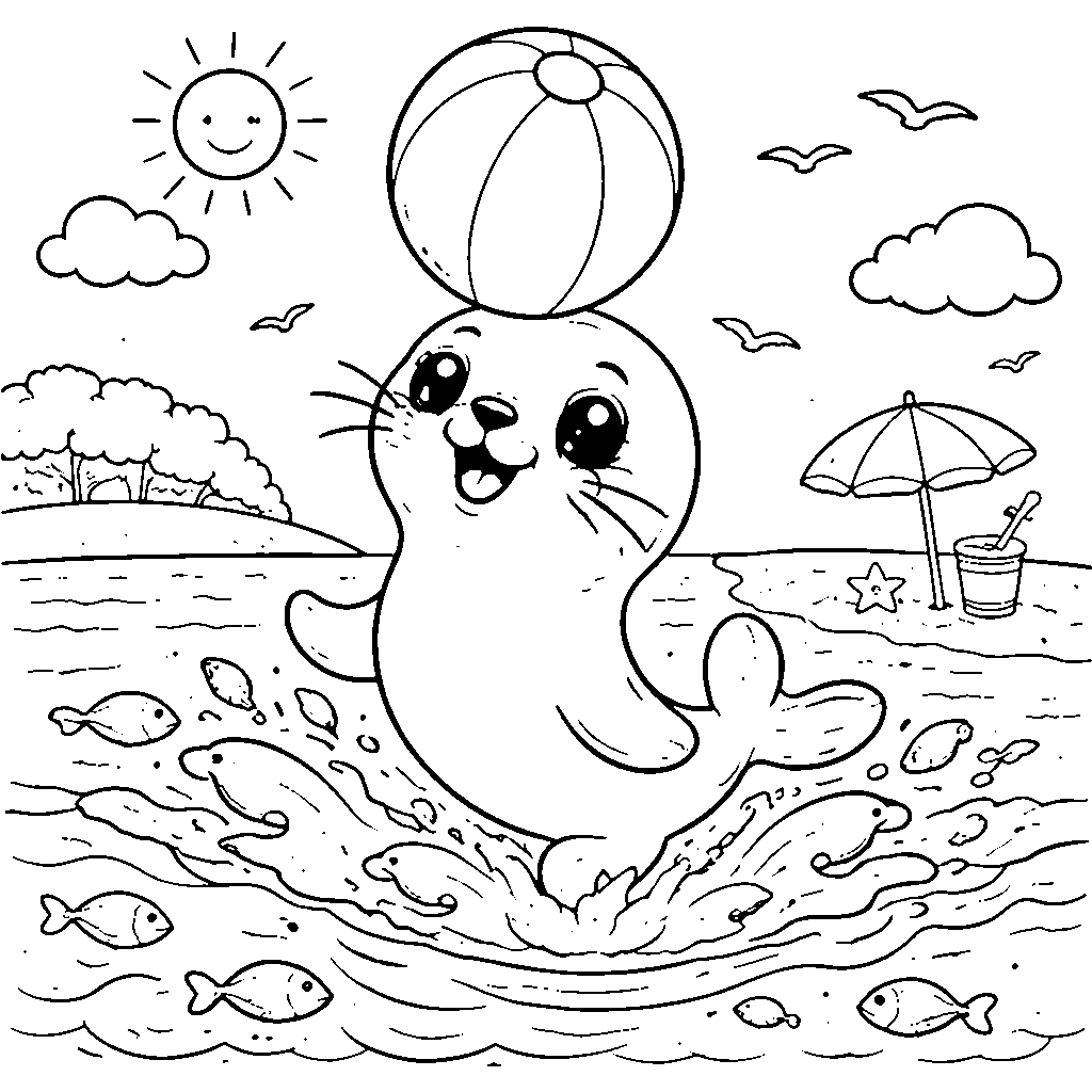 Seal Playing in the Sea