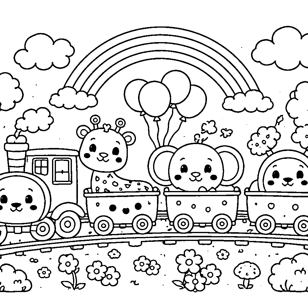 Friendly Train Animals