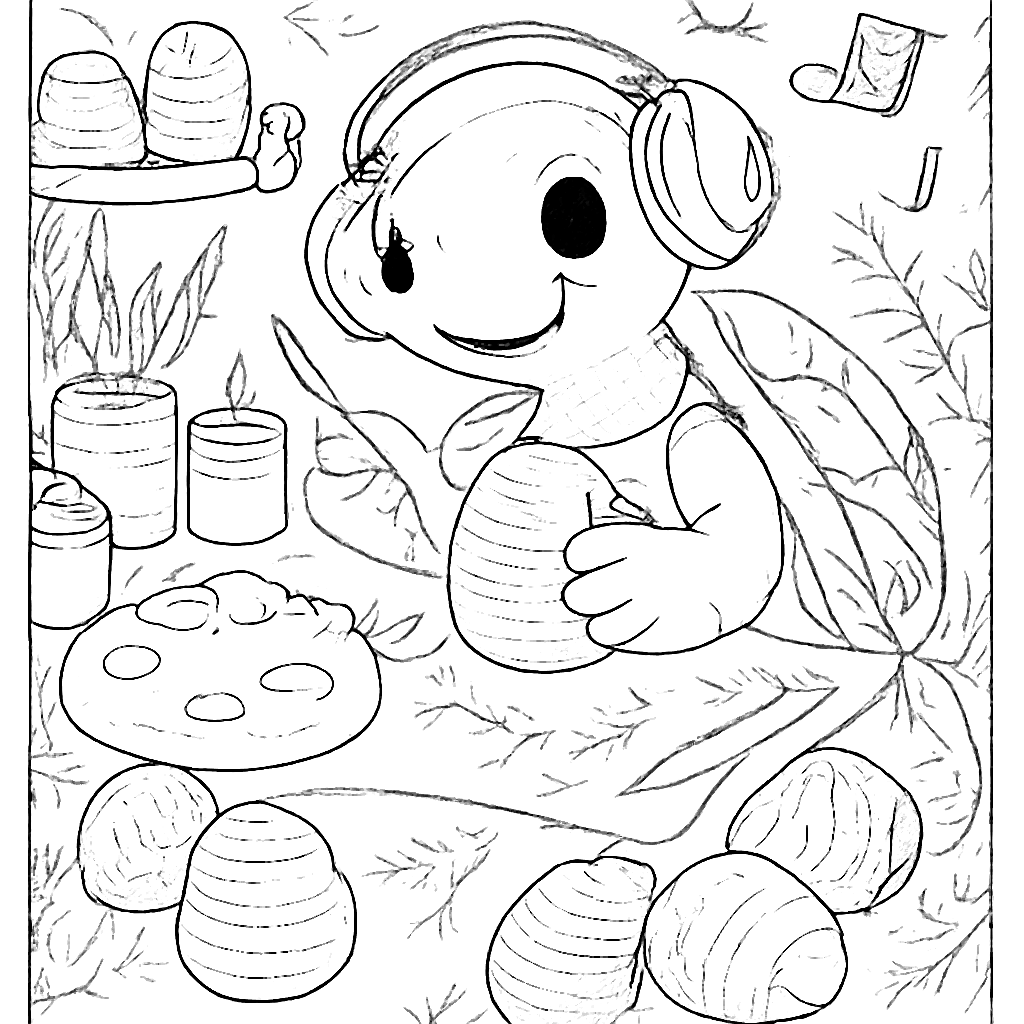 Color the Friendly Turtle Painting Easter Eggs