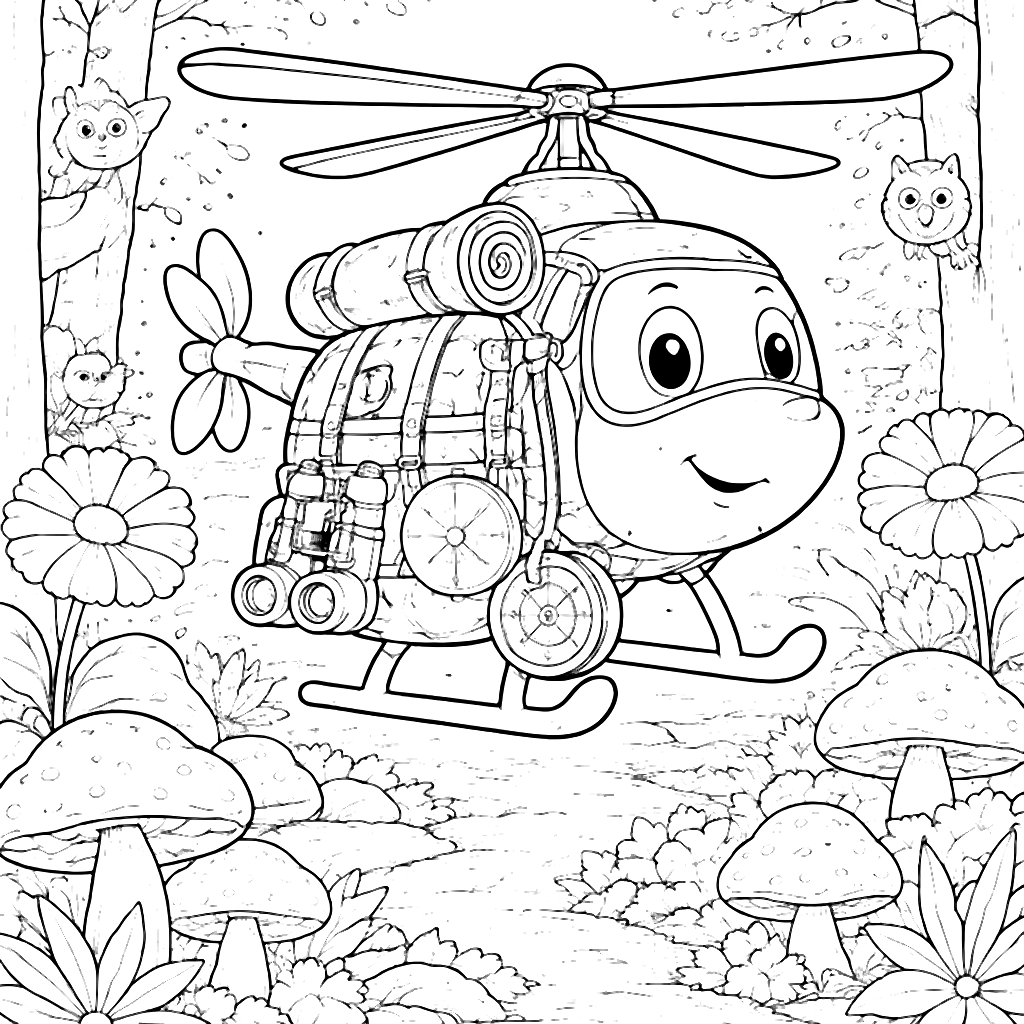 Helicopter with a Backpack: Adventure Awaits!