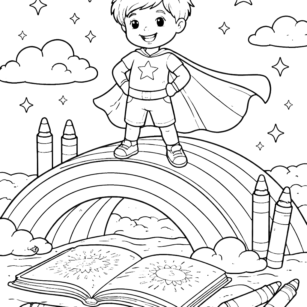 Superhero Kindergarten Fun on a Rainbow Bridge