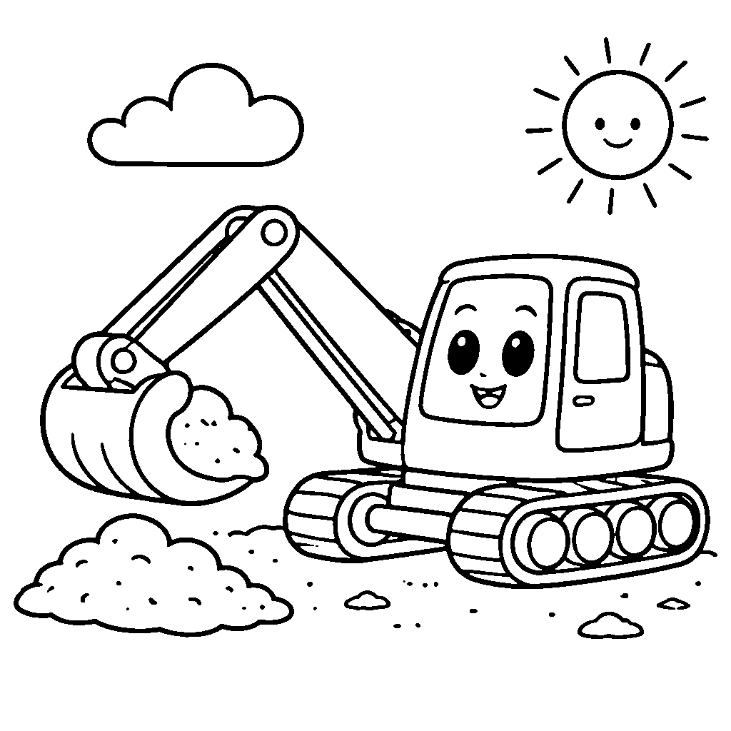 Excavator at the Construction Site