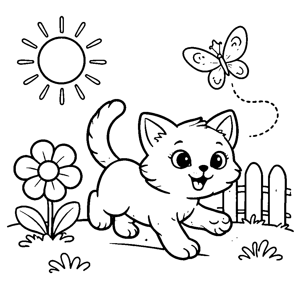 Kitten in the garden