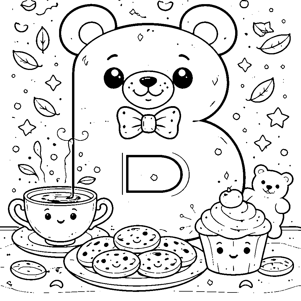 Brilliantly Bold Letter B Coloring Page