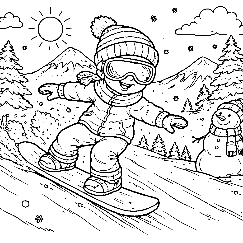 Young Snowboarder on the Slope