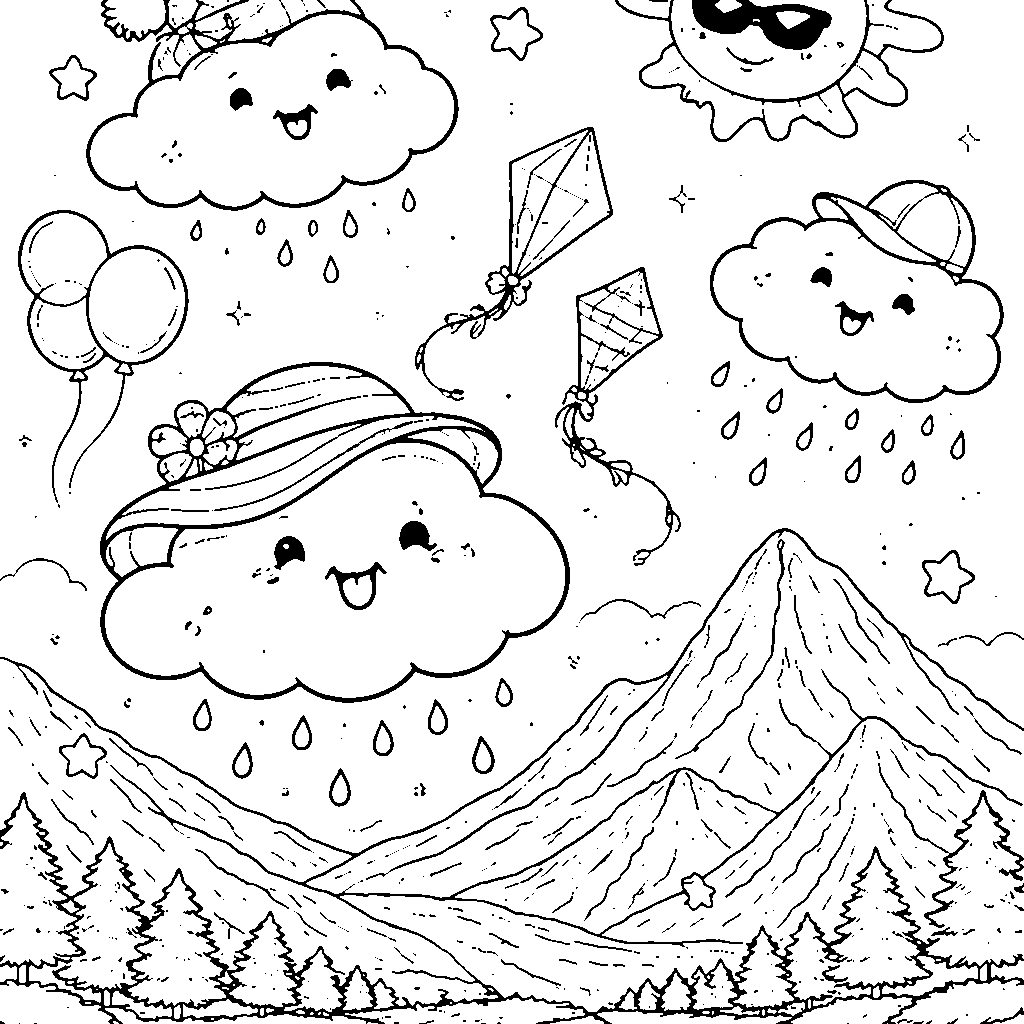 Playful Cloud Friends