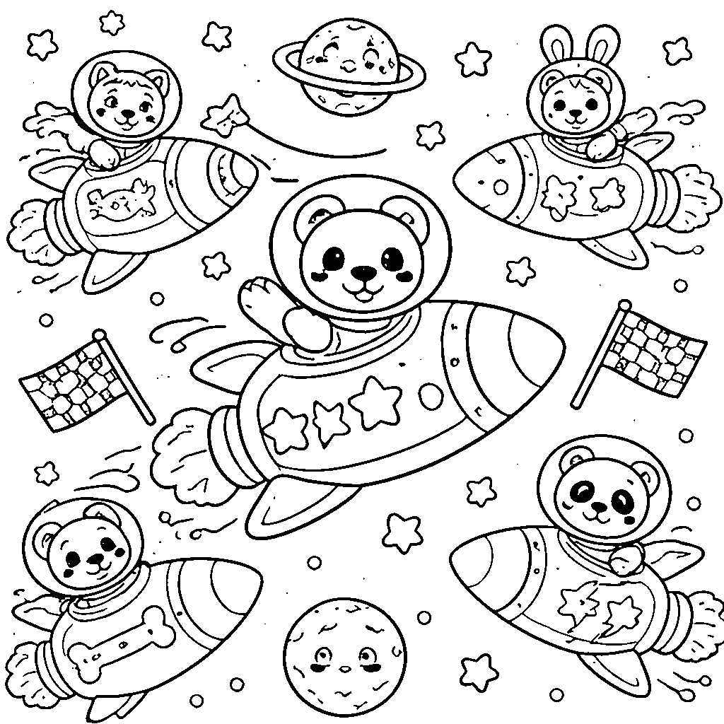 Rocket Racing League Coloring Page for Kids
