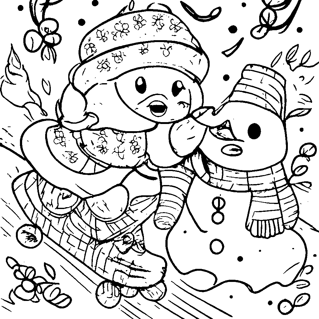 Jolly Santa Claus Coloring Page for Kids