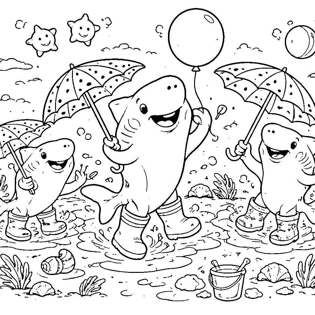 Dive into Fun with Shark Coloring Pages!