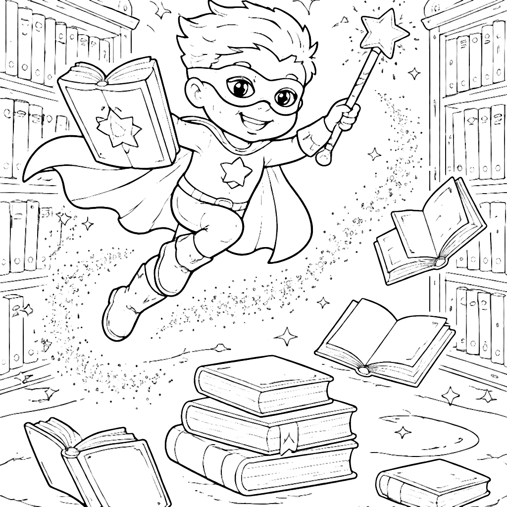 Superhero Coloring Page: Leap into Adventure