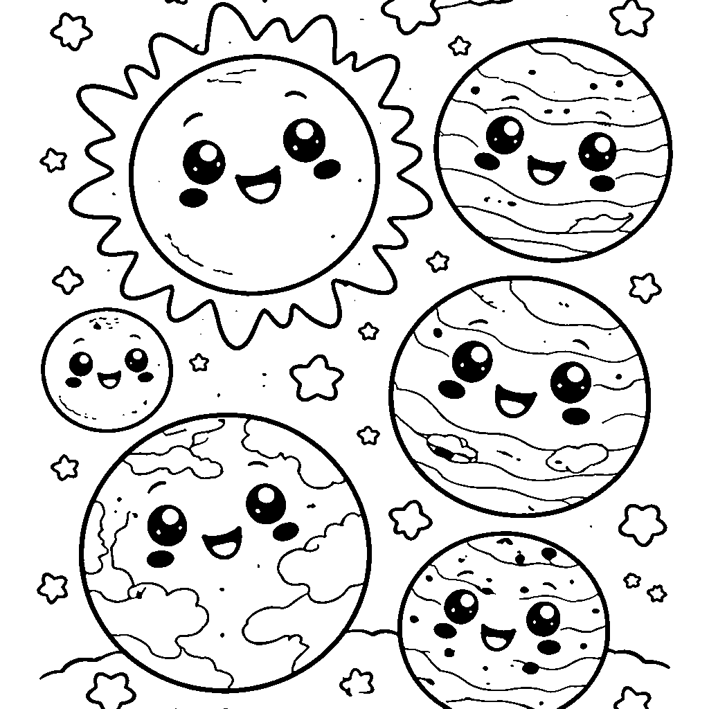 The Solar System Coloring Page