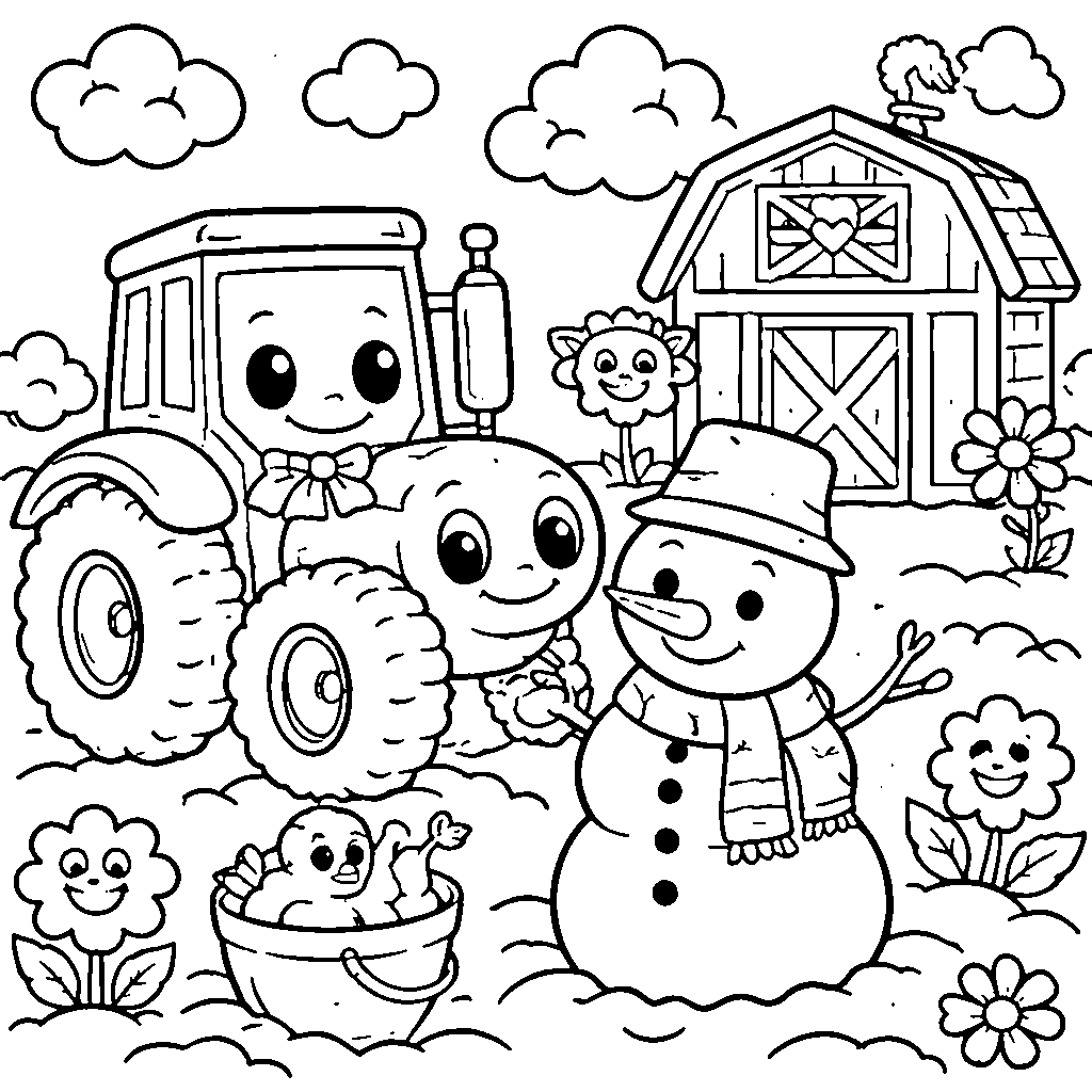 Color Your Own Tractor Adventure!
