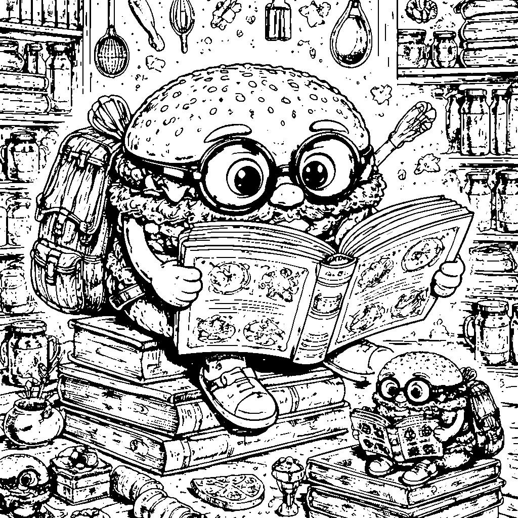 Whimsical Burger Coloring Adventure