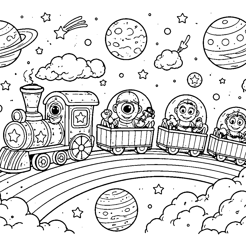 Whimsical Space Train
